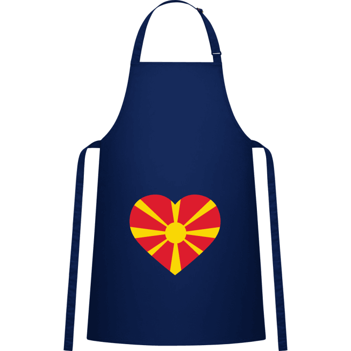Macedonia Heart Flag Delantal de cocina contain pic