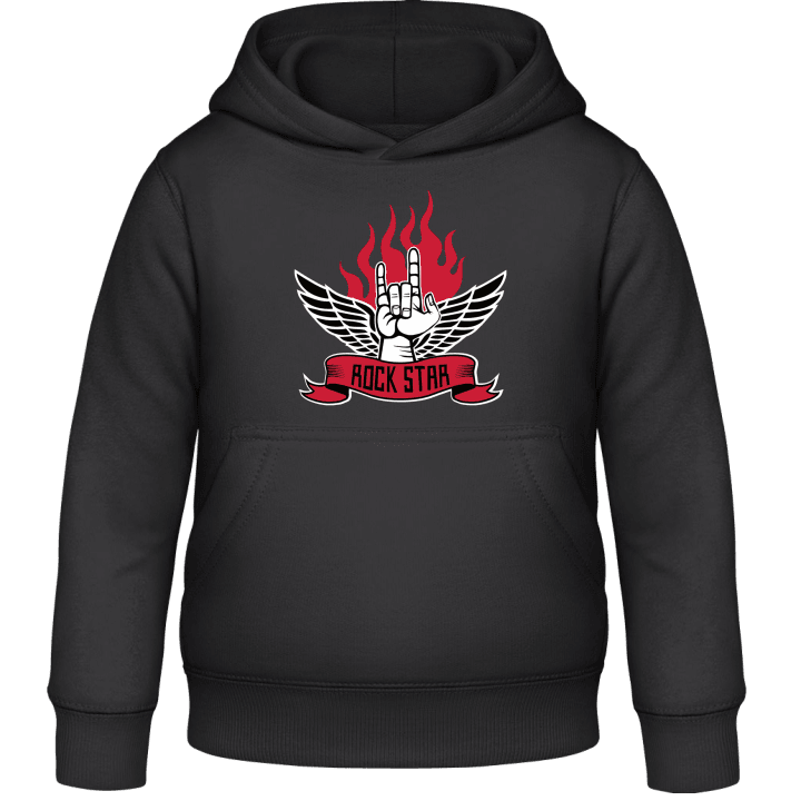 Rock Star Hand Flame Kids Hoodie contain pic
