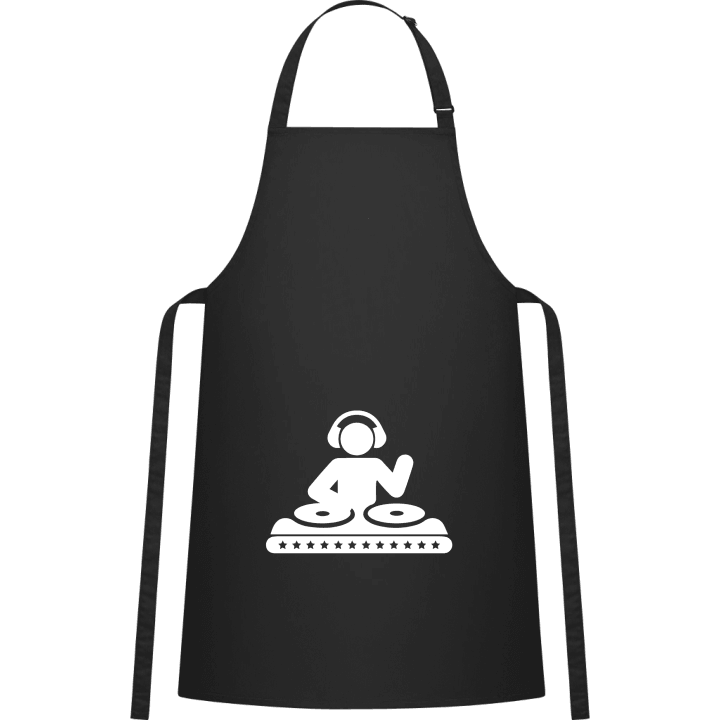 DJ on Turntables Kitchen Apron contain pic