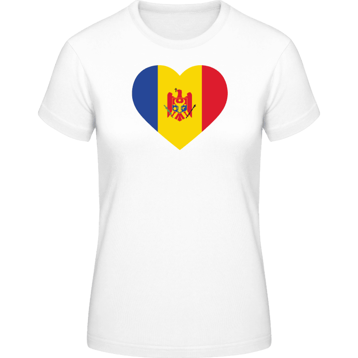 Moldova Heart Flag T-shirt för kvinnor 0 image