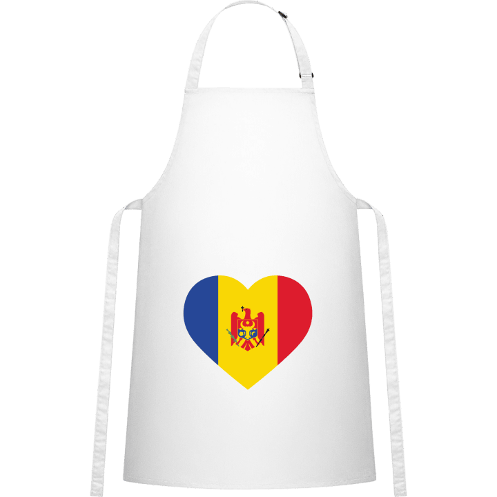 Moldova Heart Flag Delantal de cocina contain pic