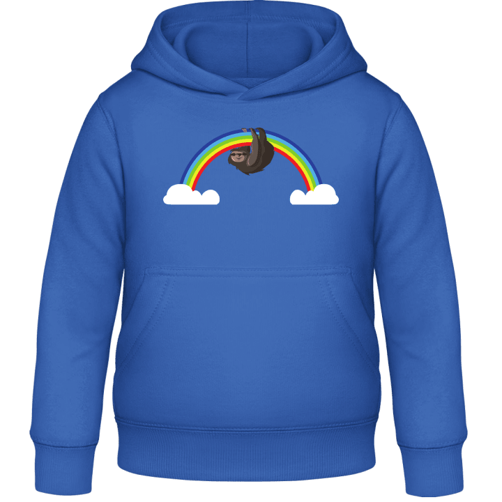 Sloth On Rainbow Kids Hoodie 0 image
