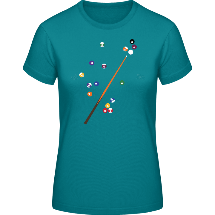 Billiards Illustration T-shirt för kvinnor contain pic