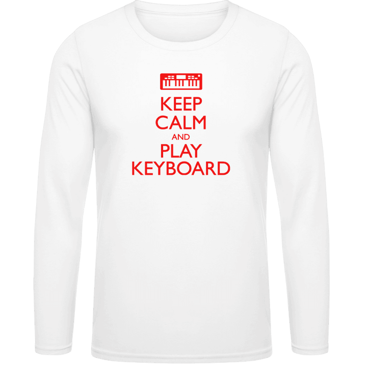 Keep Calm And Play Keyboard Langermet skjorte contain pic