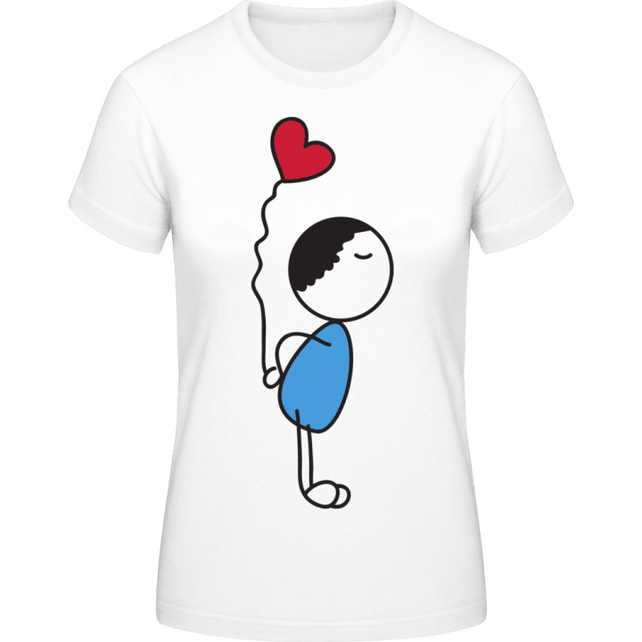 Boy In Love T-skjorte for kvinner contain pic