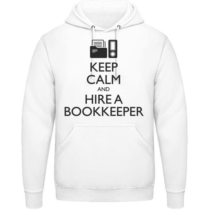 Keep Calm And Hire A Bookkeeper Felpa con cappuccio contain pic