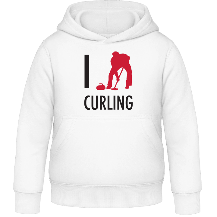 I Love Curling Kids Hoodie contain pic