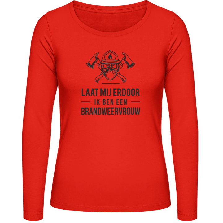 Laat mij erdoor ik ben een brandweervrouw Langermet skjorte for kvinner contain pic