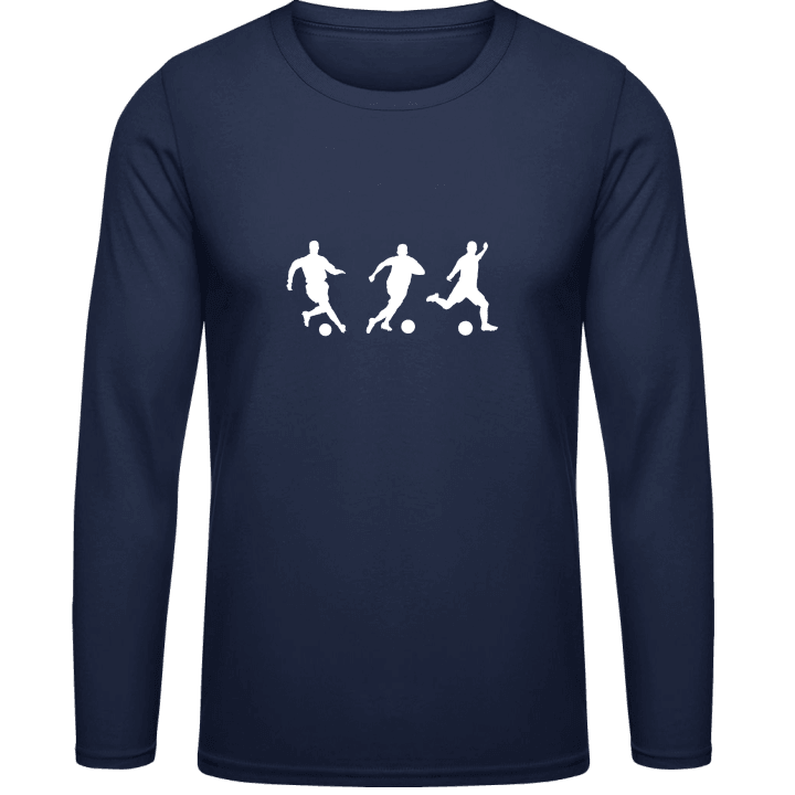 Soccer Players Silhouette Long Sleeve Shirt contain pic