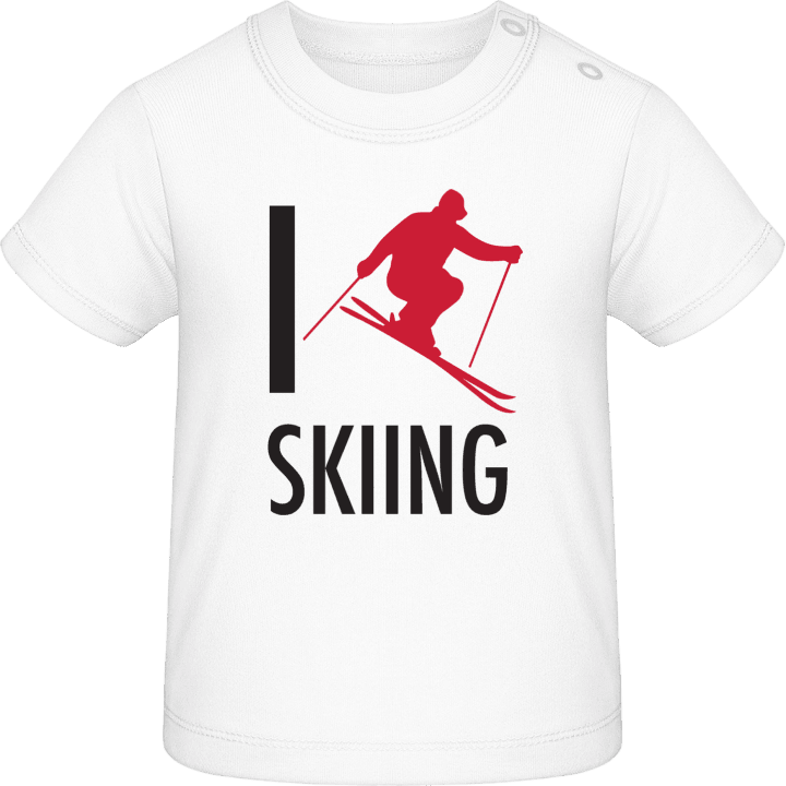 I Love Skiing Baby T-Shirt contain pic