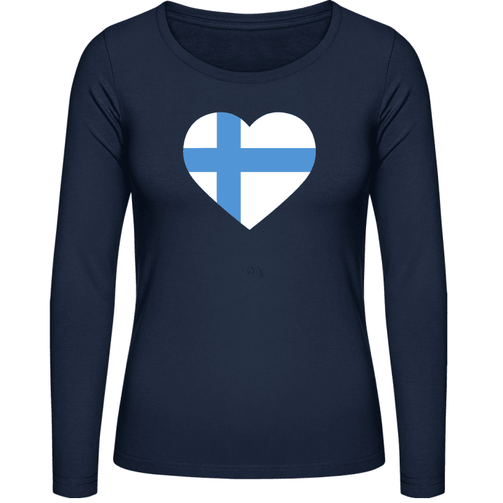 Finland Heart T-shirt à manches longues pour femmes 0 image
