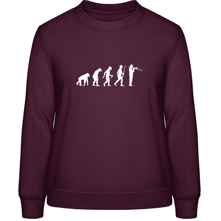 Trombonist Evolution Sweatshirt för kvinnor contain pic