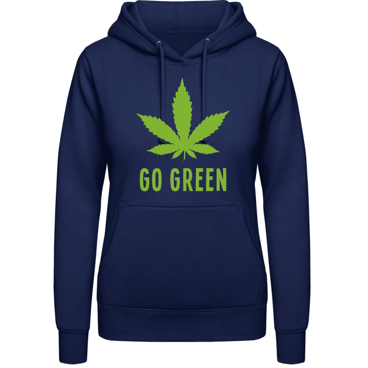 Go Green Marijuana Felpa con cappuccio da donna contain pic