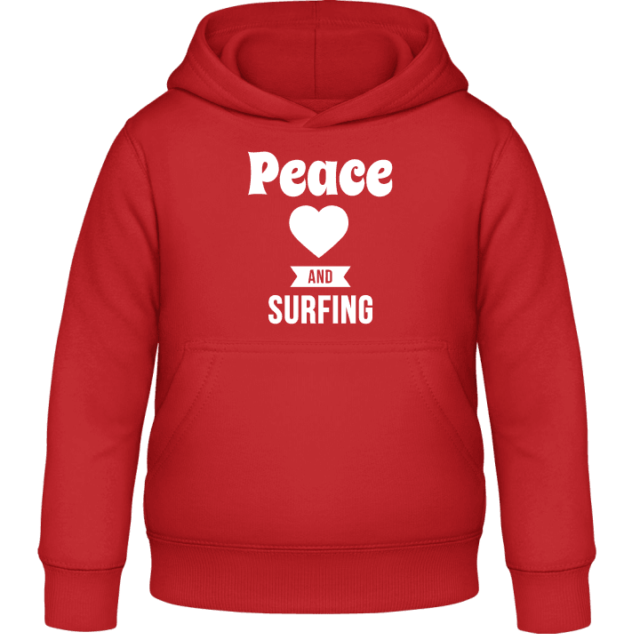 Peace Love And Surfing Felpa con cappuccio per bambini contain pic