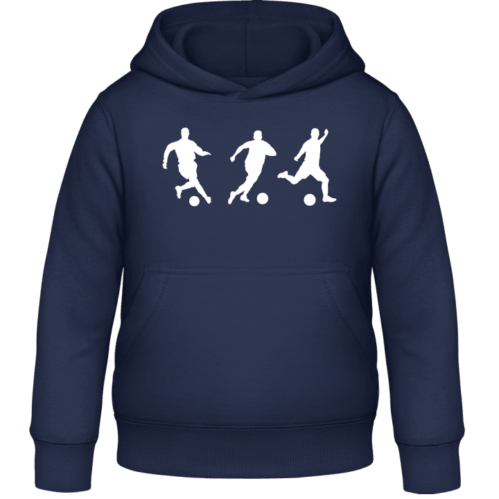 Soccer Players Silhouette Felpa con cappuccio per bambini contain pic