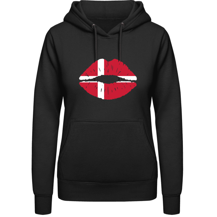 Danish Kiss Flag Hoodie för kvinnor contain pic