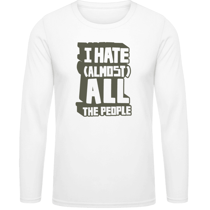 Hate All People Shirt met lange mouwen contain pic