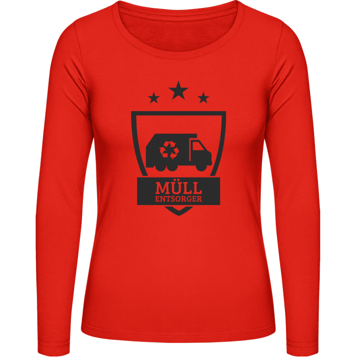 Müll Entsorger Wappen T-shirt à manches longues pour femmes 0 image