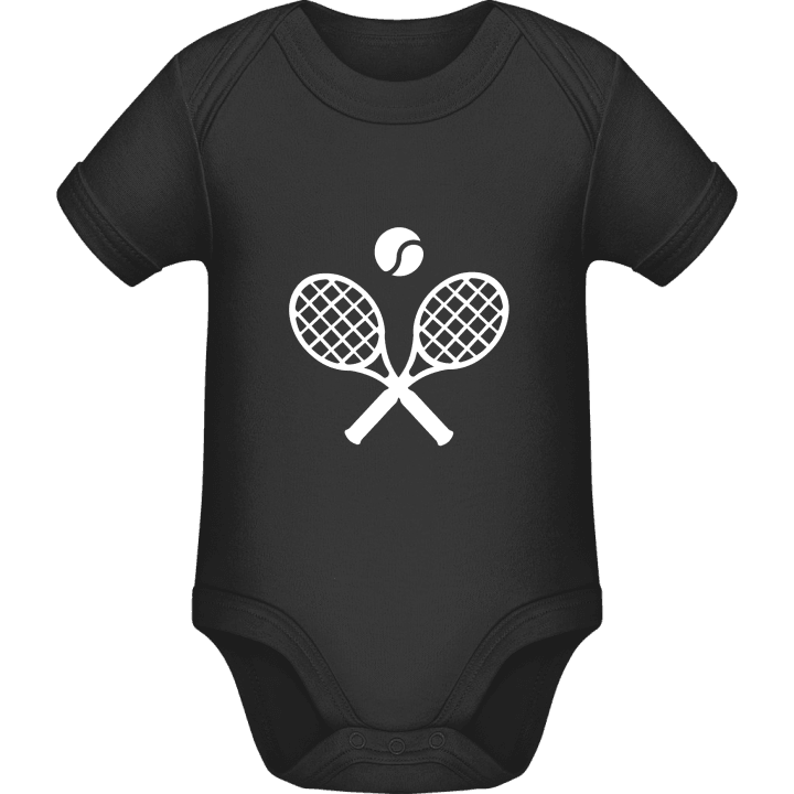 Crossed Tennis Raquets Baby Romper contain pic
