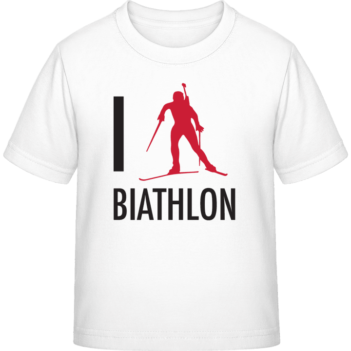 I Love Biathlon Camiseta infantil contain pic