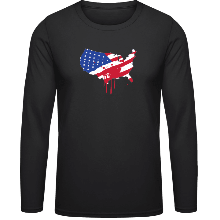 Bloody USA Map Long Sleeve Shirt contain pic