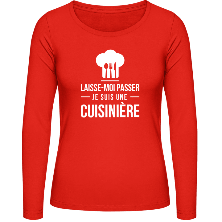 Laisse-Moi Passer Je Suis Une Cuisinère Frauen Langarmshirt contain pic