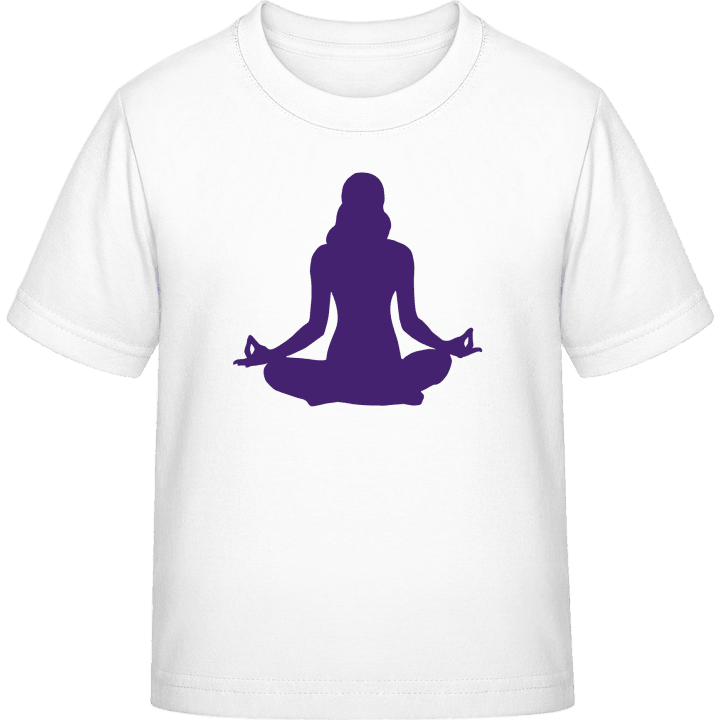 Yoga Female Silhouette T-skjorte for barn contain pic