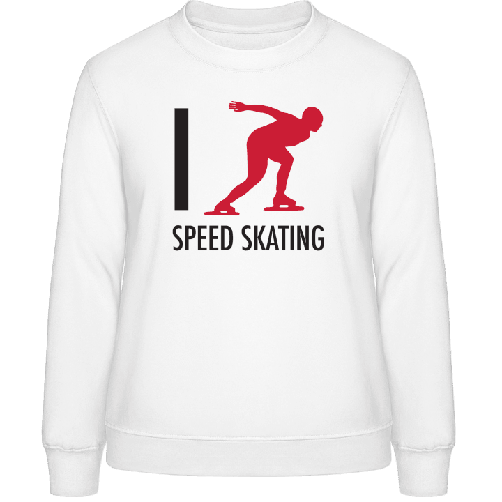 I Love Speed Skating Felpa donna contain pic
