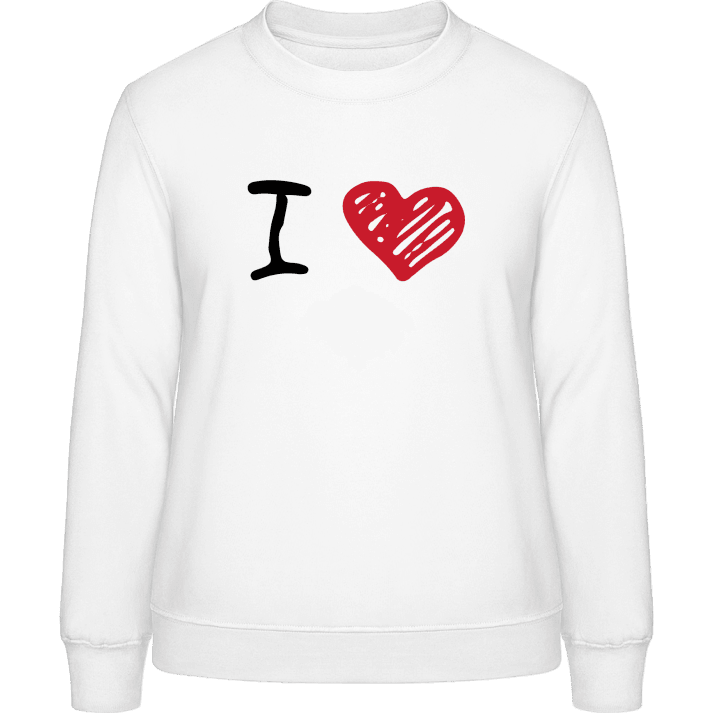 I Love Red Heart Frauen Sweatshirt contain pic