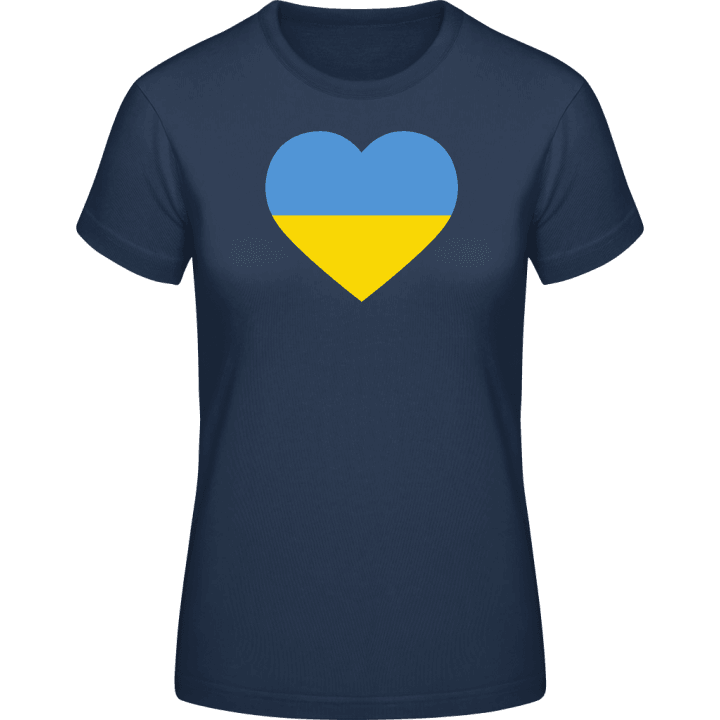 Ukraine Heart Flag Vrouwen T-shirt 0 image