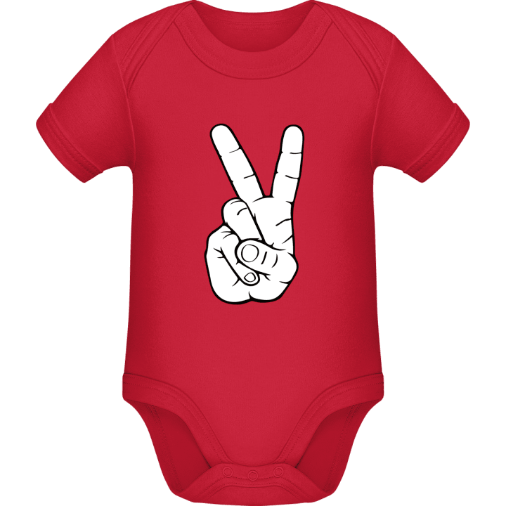 Victory Sign Baby romper kostym contain pic