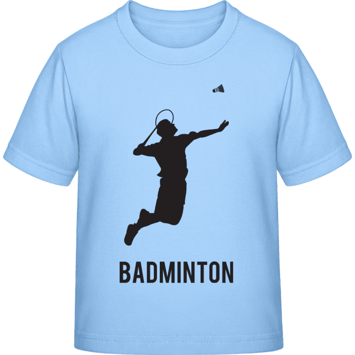 Badminton Player Silhouette Kinder T-Shirt contain pic