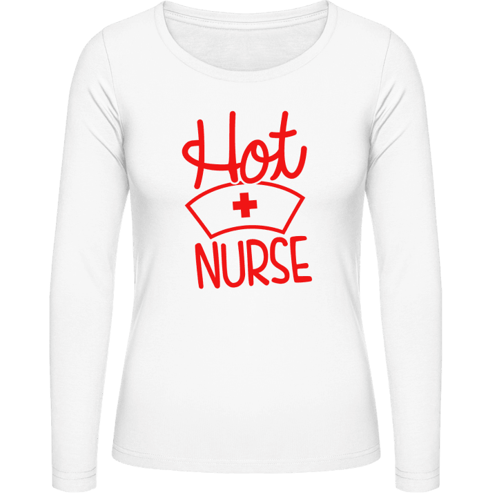 Hot Nurse Logo T-shirt à manches longues pour femmes contain pic