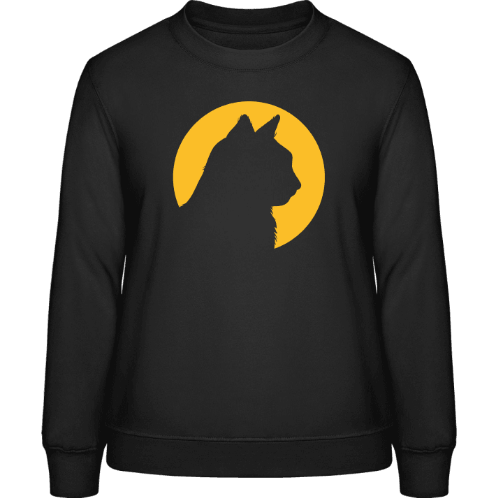 Cat Head In Moonlight Vrouwen Sweatshirt 0 image
