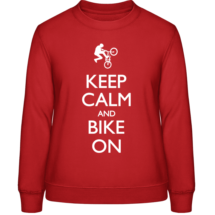 Keep Calm and Bike on BMX Frauen Sweatshirt 0 image