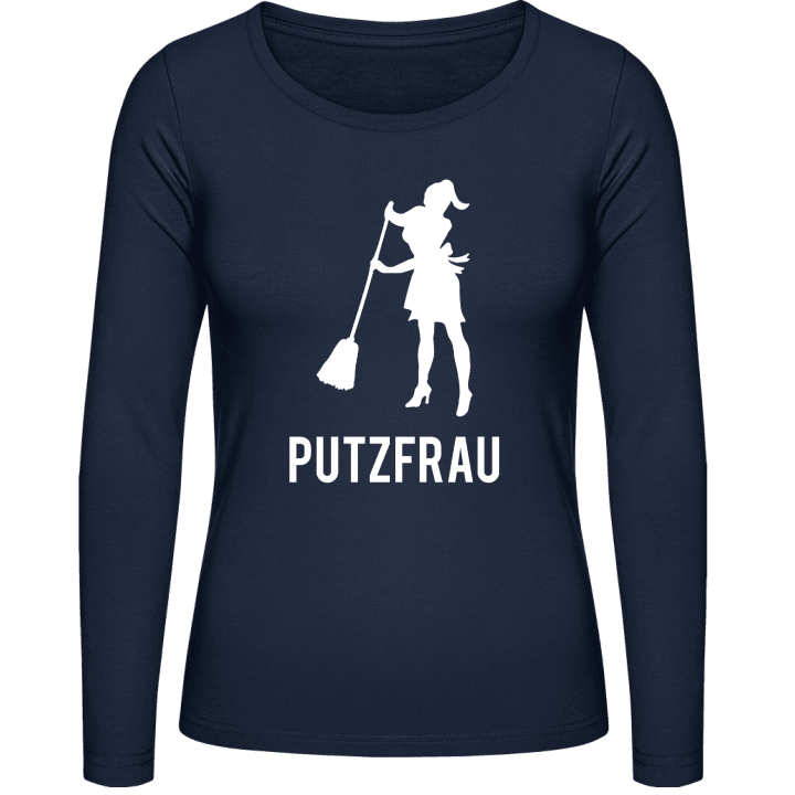 Putzfrau Silhouette Frauen Langarmshirt contain pic