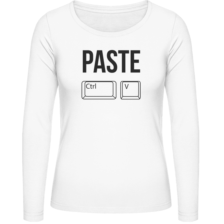Paste Ctrl V T-shirt à manches longues pour femmes contain pic