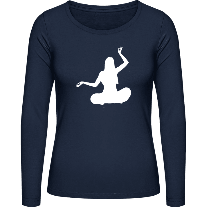 Yoga Meditation Langermet skjorte for kvinner contain pic
