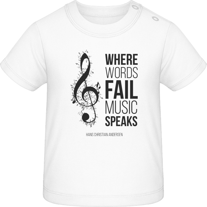 Where Words Fail Music Speaks T-shirt för bebisar contain pic