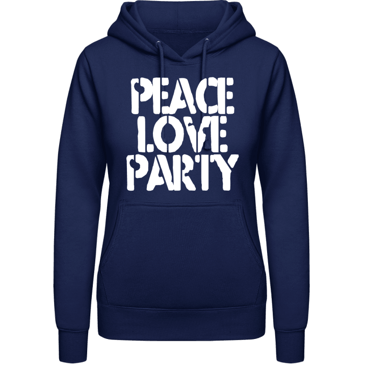 Peace Love Party Hoodie för kvinnor contain pic