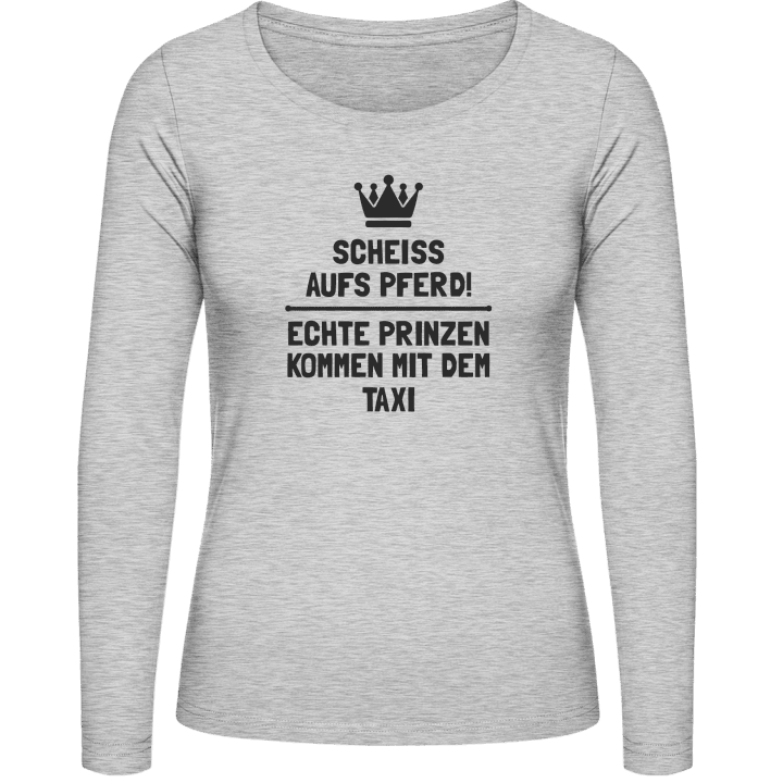 Echte Prinzen kommen mit dem Taxi T-shirt à manches longues pour femmes 0 image