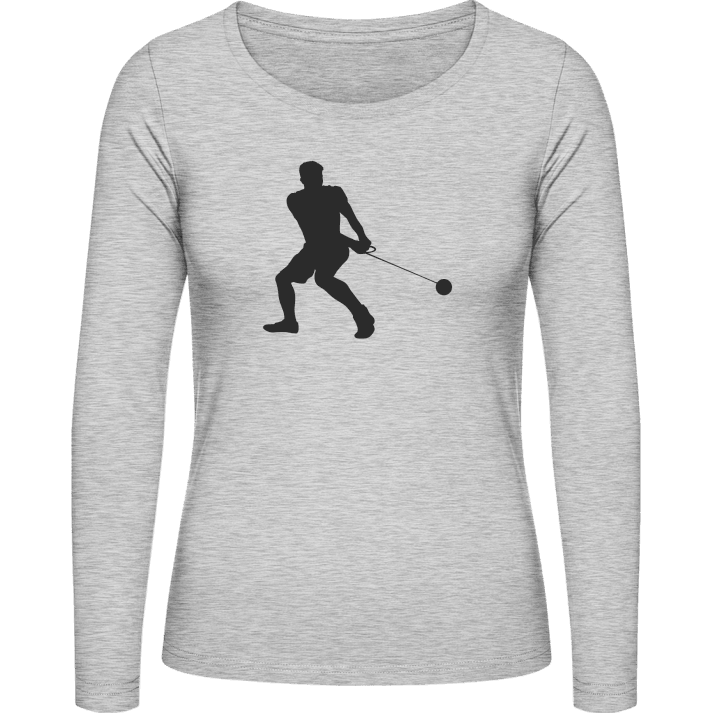 Hammer Throw Silhouette Vrouwen Lange Mouw Shirt contain pic
