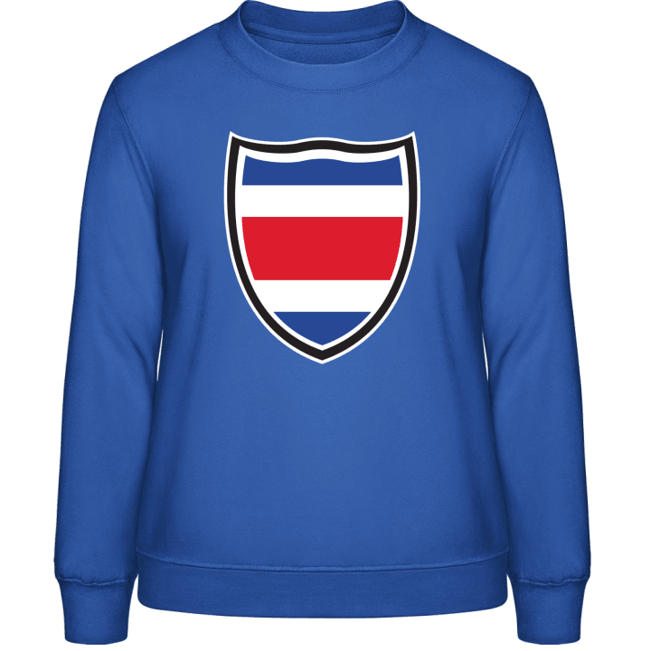 Costa Rica Flag Shield Vrouwen Sweatshirt contain pic