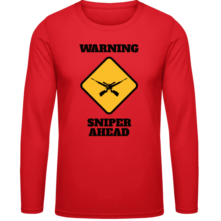 Warning Sniper Ahead T-shirt à manches longues contain pic