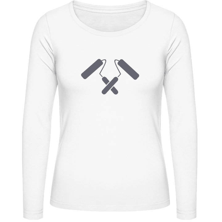 Painter Tools Crossed Langermet skjorte for kvinner contain pic