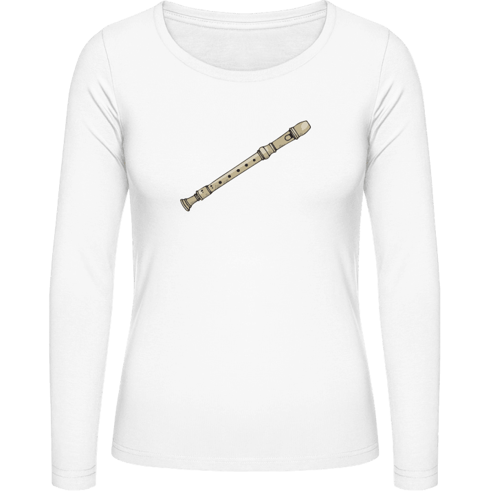 Blockflöte Illustration Frauen Langarmshirt contain pic