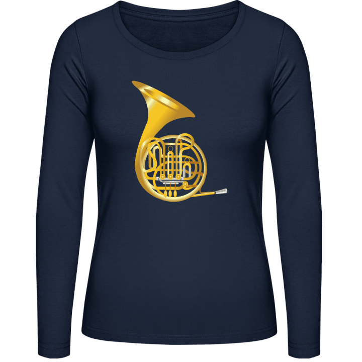 French Horn T-shirt à manches longues pour femmes contain pic