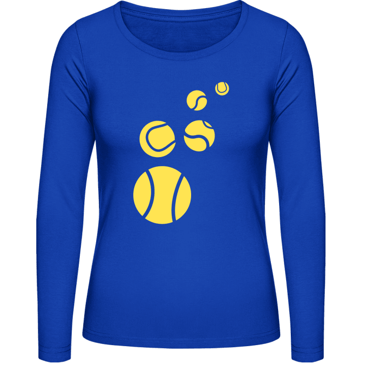 Tennis Balls Langermet skjorte for kvinner contain pic