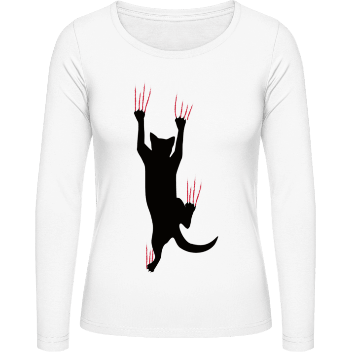 Cat Climbing Vrouwen Lange Mouw Shirt 0 image