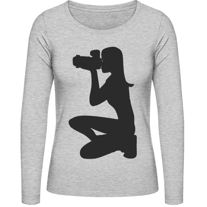 Female Photographer Vrouwen Lange Mouw Shirt contain pic